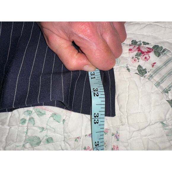 NWT RACHEL ZOE HI WAIST STRAIGHT LEG NAVY PINSTRIPE PANTS TROUSERS 4 - Picture 8 of 9